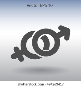 Heterosexual vector illustration