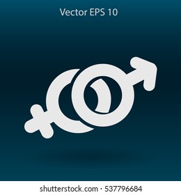 Heterosexual vector illustration