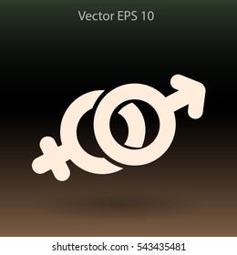 Heterosexual vector illustration