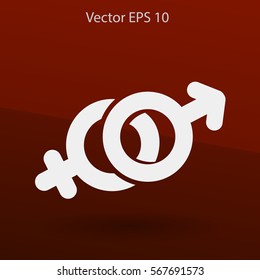 Heterosexual vector illustration