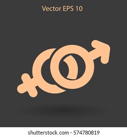 Heterosexual vector illustration