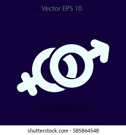 Heterosexual vector illustration