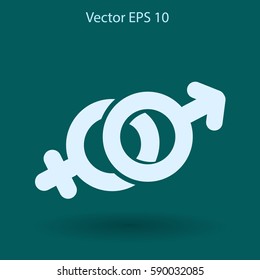Heterosexual vector illustration