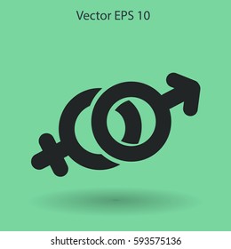 Heterosexual vector illustration
