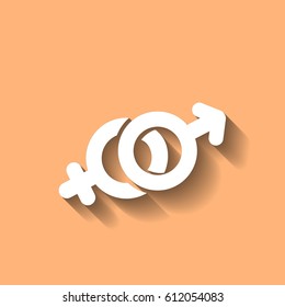Heterosexual vector illustration
