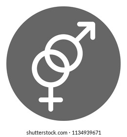 Heterosexuality symbol. Vector icon.