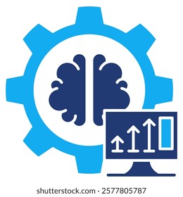 Heuristics Icon - Dual Tone Style - Cognitive Biases Theme