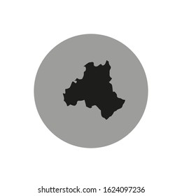 Heves region map in country of Hungary