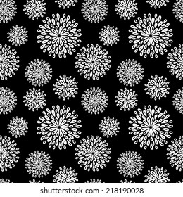 Hew year and Christmas seamless pattern with fireworks. Abstract holidays ornament. Repeating print background texture. Fabric design. Wallpaper 