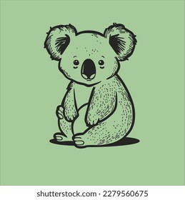 Hewan lucu Koala Australian Animal icon Cartoon Character Vector Illustration