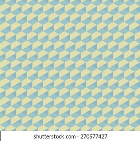 Hex 3D geometric vintage seamless pattern background