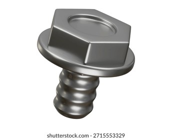 Icono de perno hexagonal Ilustración 3D Render