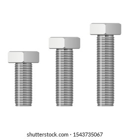 Hex bolt vector design illustration isolated on white background