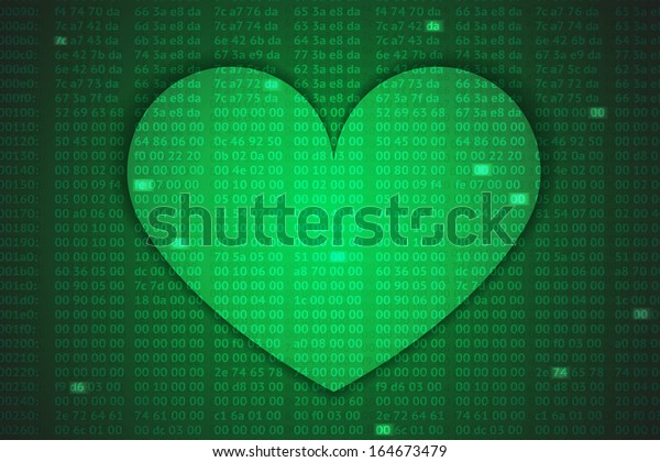 Hex Codes Background Heart Creative Idea Stock Vector (Royalty Free ...