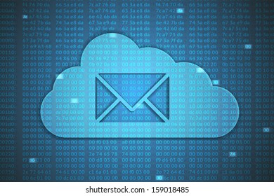 hex codes cloud background with mail, creative idea, eps10 vector
