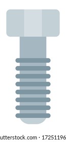 Hex head screw Drone vector icon flat
