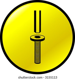 tornillo de cabeza hexagonal y símbolo de clave