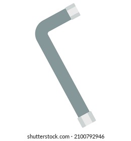 hex key flat clipart vector illustration