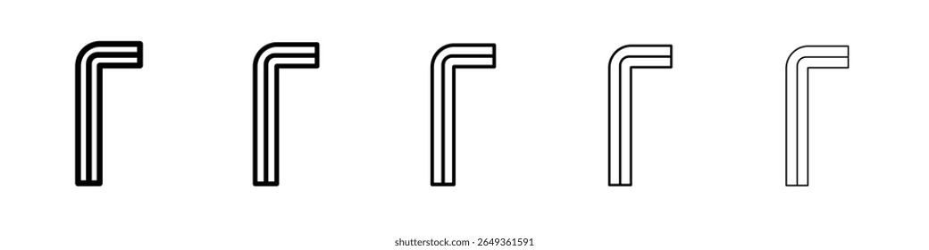 ícone de chave hexadecimal Design plano em plano de fundo isolado