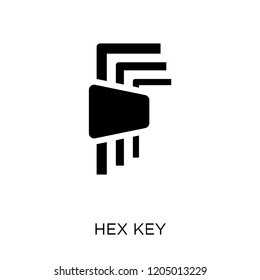 Hex key icon. Hex key symbol design from Construction collection. Simple element vector illustration on white background.