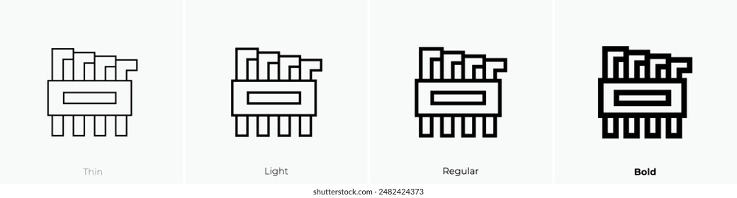 hex key icon. Thin, Light Regular And Bold style design isolated on white background