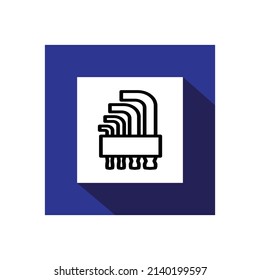 hex key icon, Tools icon vector illustration.