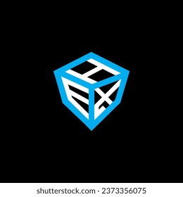 HEX Brief Logo, Vektordesign, HEX einfach und modern Logo. HEX luxuriöses Alphabet-Design  