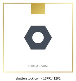 Hex nut icon. Vector illustration EPS 10.