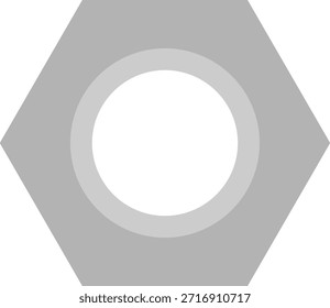 Ilustração Hex Nut, Fixador Mecânico