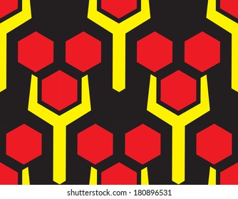 Hex with nut pattern. Vector seamless patterns can be used for wallpaper pattern fills and background.
