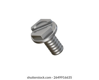 renderização de ilustração 3d do ícone de parafuso de slot hexadecimal