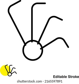 Hex Wrench Vector Line Icon