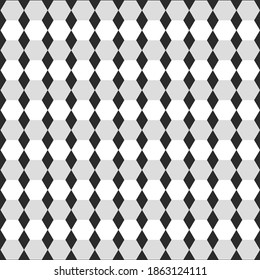 Fondo del vástago de patrón hexa negro y blanco sin soldadura