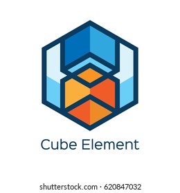 Hexa Cube Logo Design Template