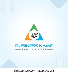 Logotipo FLY Estilo minimalista creativo moderno con diseño tipográfico en color azul y gris