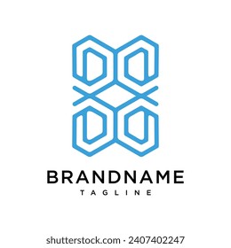 Hexa hexagon logo vector icon illustration