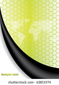 Hexa map brochure with wave