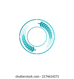 Hexa Wheat Icon Logo Design Element. eps 10