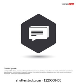 Hexa White Background icon template - Free vector icon