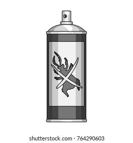 Hexachlorane aerosol single icon in monochrome style for design.Pest Control Service vector symbol stock illustration web.