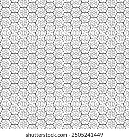 Vector hexadecimal sin fisuras con estrellas. Fondo geométrico. Decorativo.