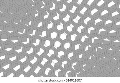 hexagon 3d mesh