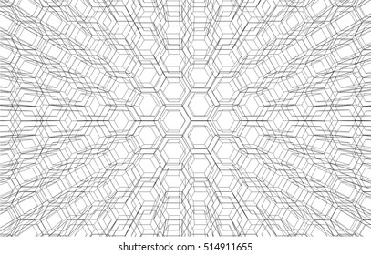 hexagon 3d mesh