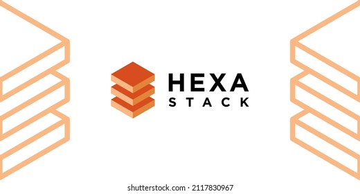 Hexagon 3d Stack Isometric Geometric Box Storage Technology Symbol Simple Modern Vector Logo Design