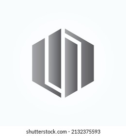 Hexagon abstract 2 vector design illustration