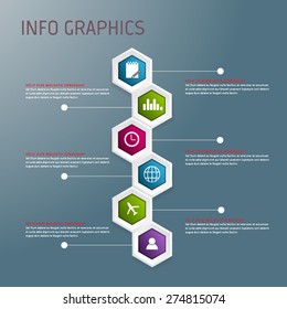 Hexagon Abstract 3D Modern digital template vector  banner infographics.