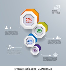Hexagon Abstract 3D Modern digital template vector  banner infographics.