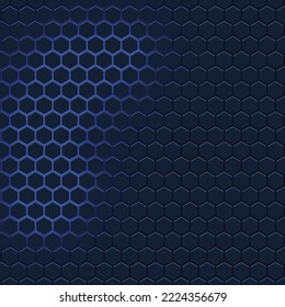 Hexagon abstract background and blue light