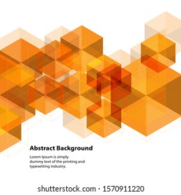 Hexagon Abstract background creative design blend,EPS10 design graphic concept with color orange. 