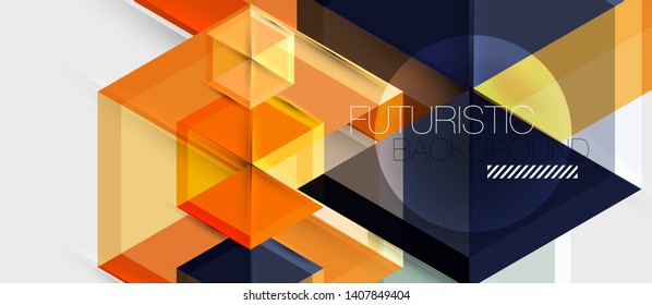 Hexagon abstract background, geometrical modern template, vector business presentation wallpaper design